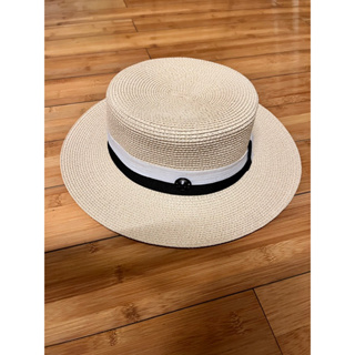 現貨 出清 M字母帽 紳士編織帽 紳士帽 編織帽草帽 大頭圍編織帽紳士帽 海灘帽