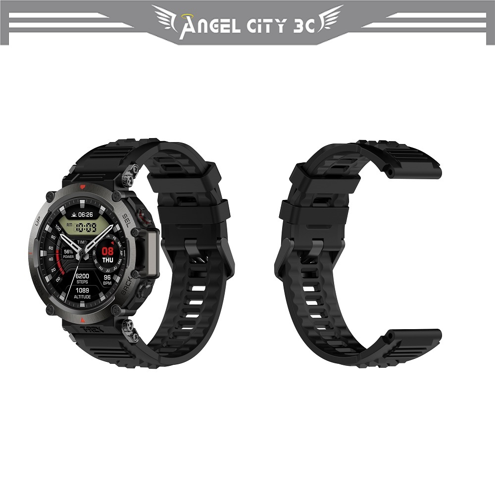 AC【矽膠錶帶】華米 Amazfit T-Rex Ultra 智慧手錶 替換 純色 運動 透氣 腕帶