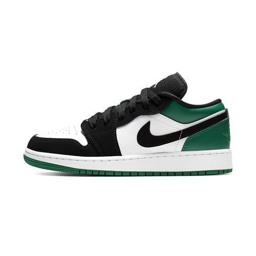 Nike Air Jordan 1 Low 大童  女生 經典 喬丹 低筒 運動 休閒 休閒鞋 黑綠 553560113