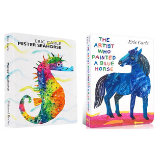 正版硬頁 Eric Carlen Mister Seahorse 海馬先生 Blue Horse藍馬