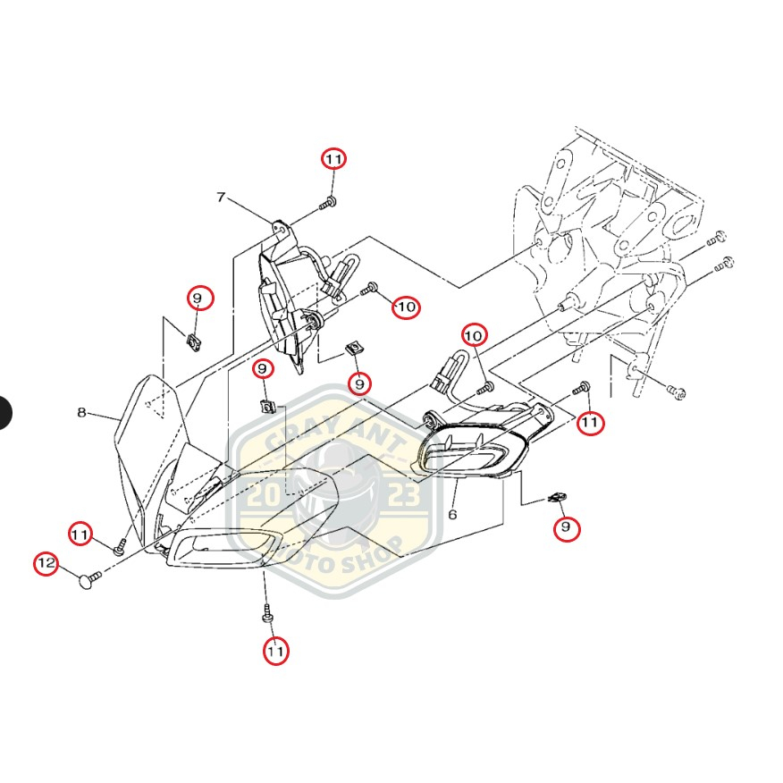 &lt;灰螞蟻&gt; MT-15 V1V2 日行燈外罩螺絲 日行燈外罩配件 MT15 原廠YAMAHA零件