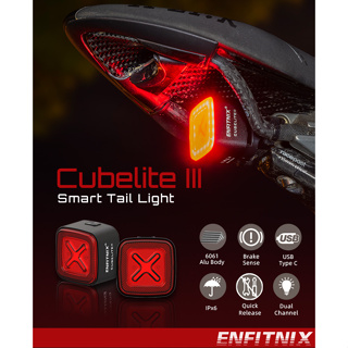 【小宇單車】ENFITNIX CUBELITE III 智慧型自行車尾燈 自行車後燈 腳踏車尾燈 腳踏車後燈 單車尾燈