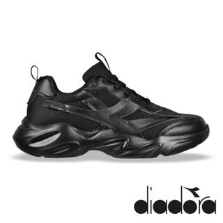 Diadora 迪亞多那 慢跑鞋 學生鞋 老爹鞋 DA73309 男女款 運動鞋 全黑 寬楦 輕量 加厚 吸震 回彈