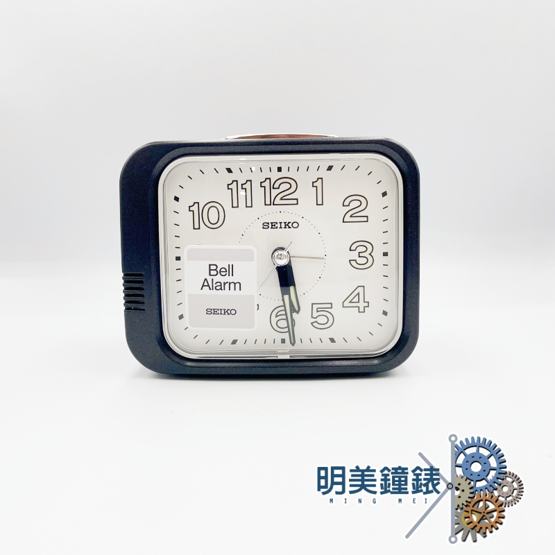 精工SEIKO/QHK028K/QHK028 經濟實惠大聲公指針鬧鐘(黑X白)/明美鐘錶眼鏡