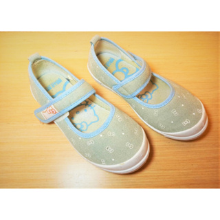 Sanrio 三麗鷗 HelloKitty 凱蒂貓 女童童鞋 帆布布鞋 兒童休閒鞋 天藍/灰色 正版授權 台灣製 17C