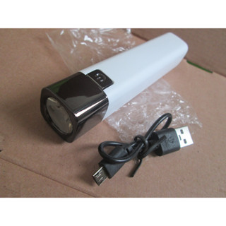 強光手電筒+簡易式行動電源(二用 )附USB充電線