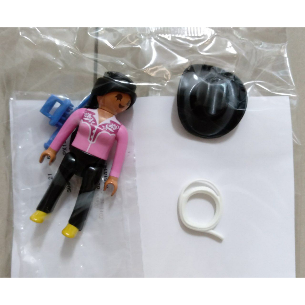PLAYMOBIL 摩比 全新人偶包 女牛仔 (含牛仔帽 馬刷)