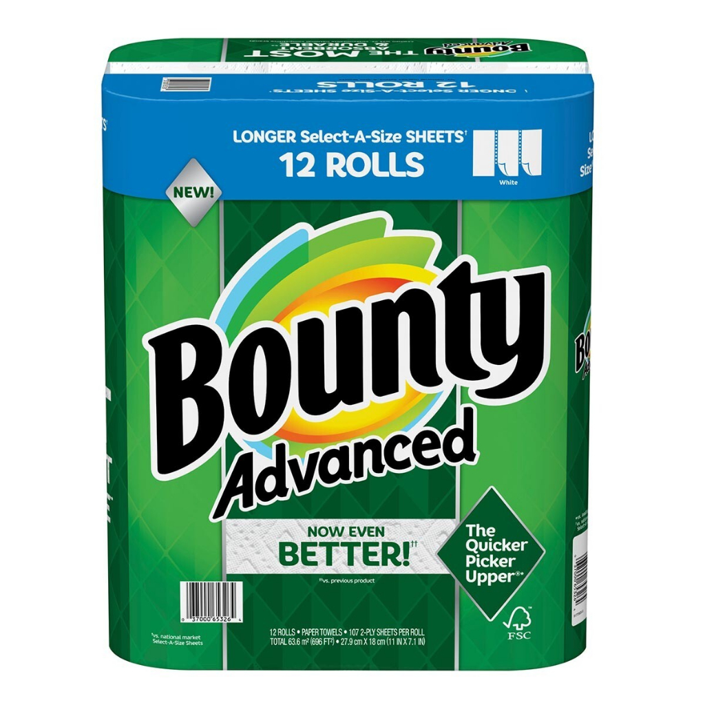 🌈 自取1150元.Bounty 🎀隨意撕特級廚房紙巾101張/單捲~零售#科克蘭紙巾