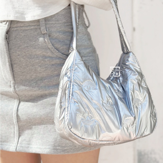 Adidas Puffy Satin Mini Shoulder Bag II3393 銀色 再生材質 手提單肩包