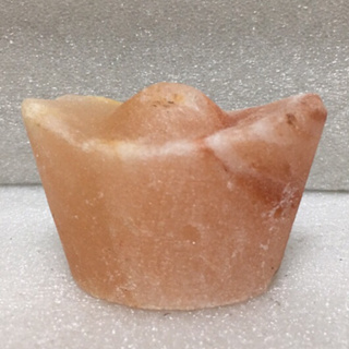 鹽燈 聚寶盆擺件 金元寶造型 喜馬拉雅玫瑰鹽礦 寬8公分 高度6公分 厚度5公分