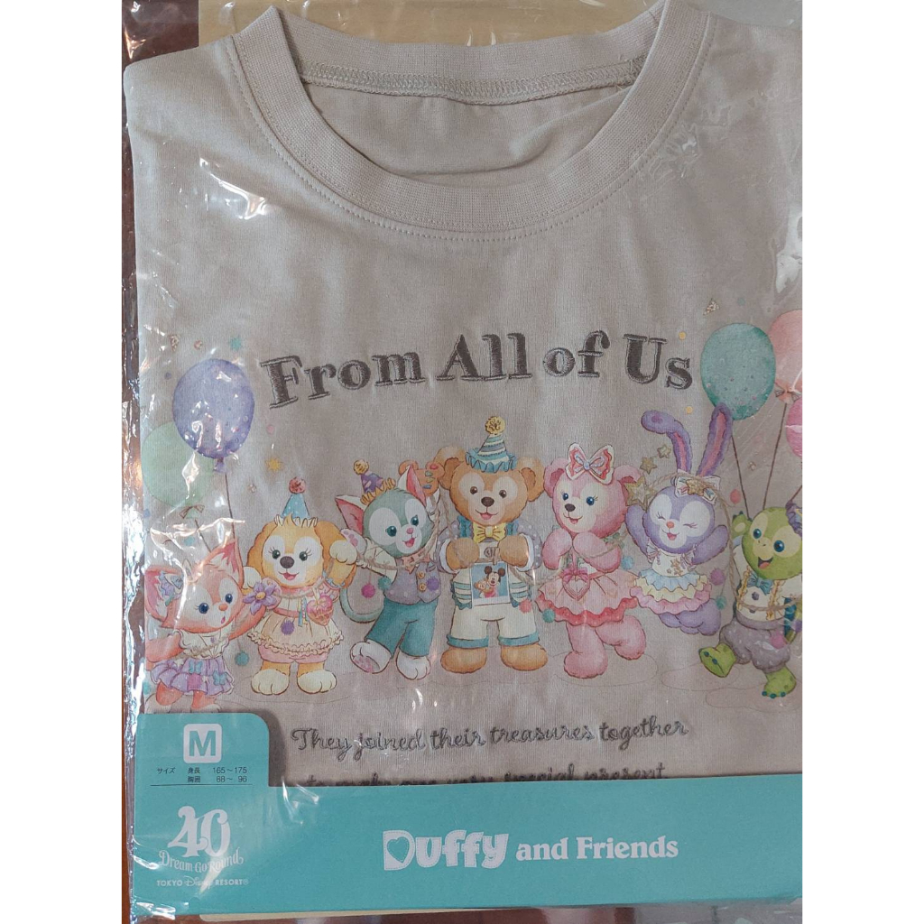 現貨全新品 日本東京迪士尼海洋樂園40週年派對 夏日限定短袖上衣T恤 史黛拉 畫家貓 達菲 餅乾 烏龜 玲娜貝兒 雪莉玫
