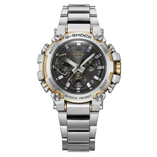 CASIO卡西歐 G-SHOCK 電波 藍芽 太陽能電力 雙重核心防護 質感銀白金MTG-B3000D-1A9