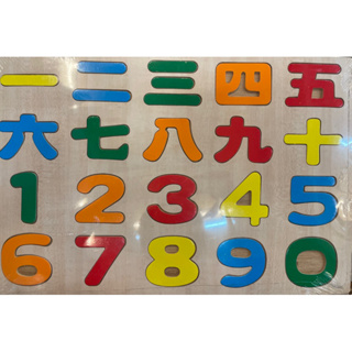 [現貨出清大拍賣] 數字木製教學版 學習玩具 幼兒益智玩具 拼圖