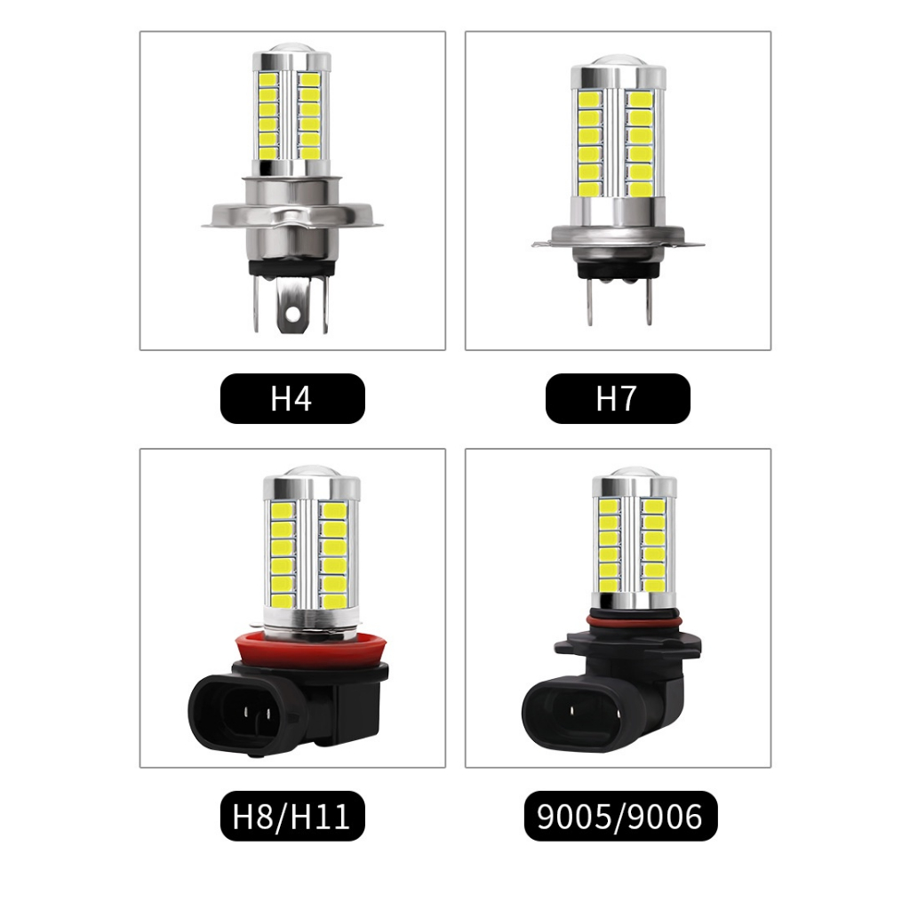 汽車霧燈【大燈-05】H6單爪 H8/H11 9005 H4 9006 H7 33燈 霧燈 前照燈 LED 機車大燈