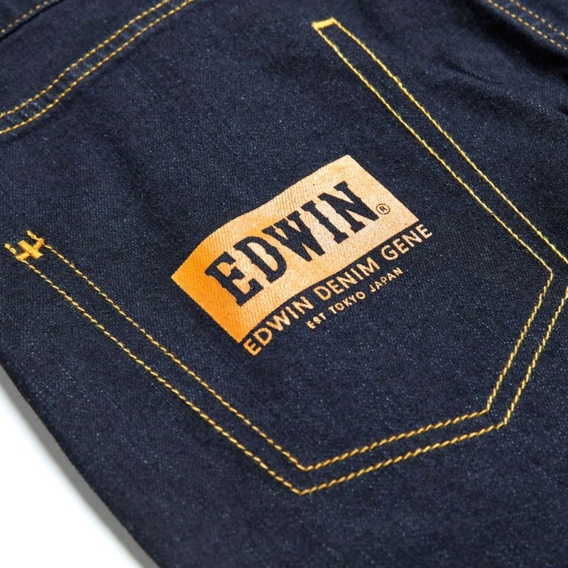 全新EDWIN PLUS+ 不對稱赤耳窄管褲(原藍) 143592 尺寸XL