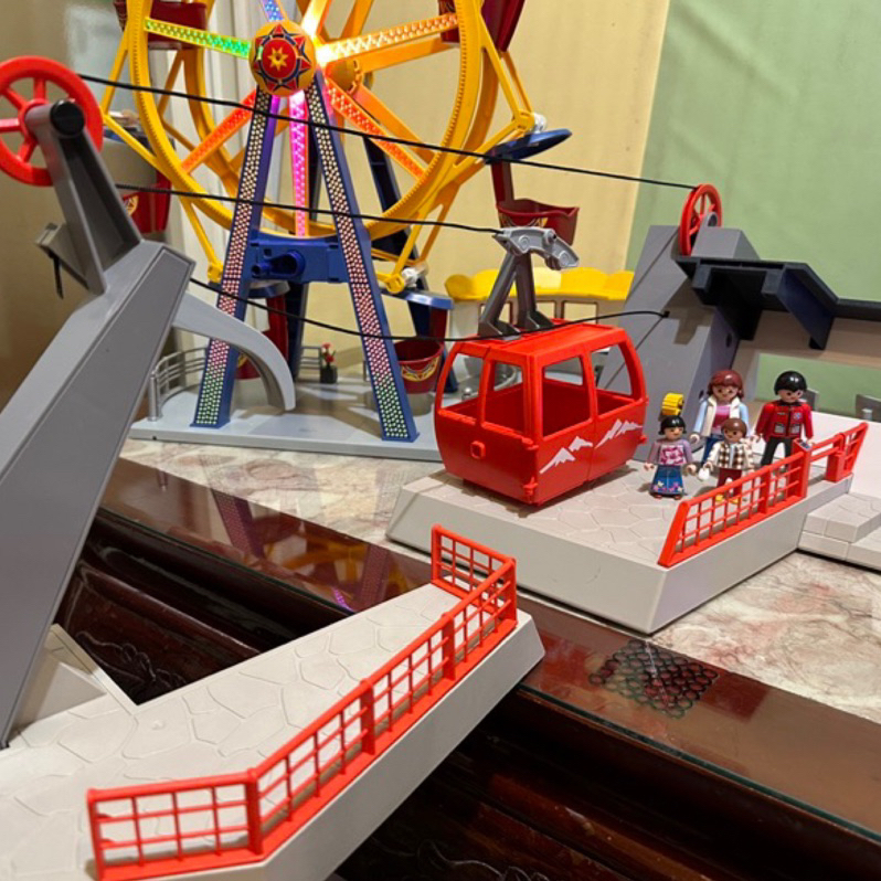 Playmobil 摩比 5426纜車+5554咖啡杯+5552摩天輪 稀有合售 超好玩遊樂設施