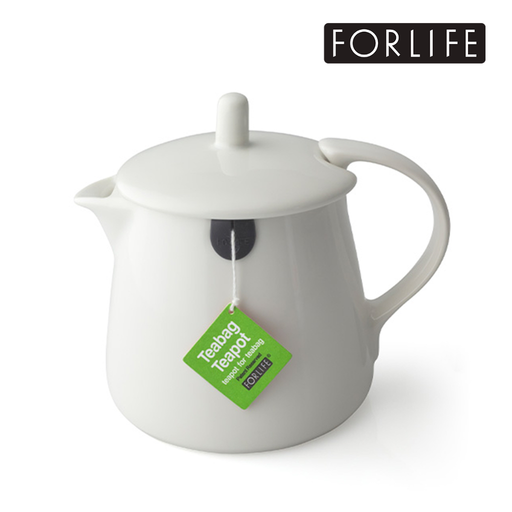 【FORLIFE總代理】美國品牌茶壺-茶包壺354ml-白