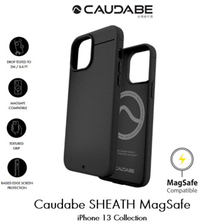 Caudabe SHEATH IPHONE 13 mini/13/13PRO/13 PRO MAX 磁吸保護殼 極簡黑