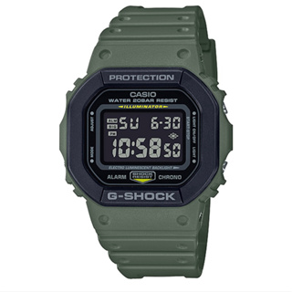 CASIO 卡西歐G-SHOCK 街頭軍事撞色數位橡膠腕錶/綠x黑框(DW-5610SU-3DR)