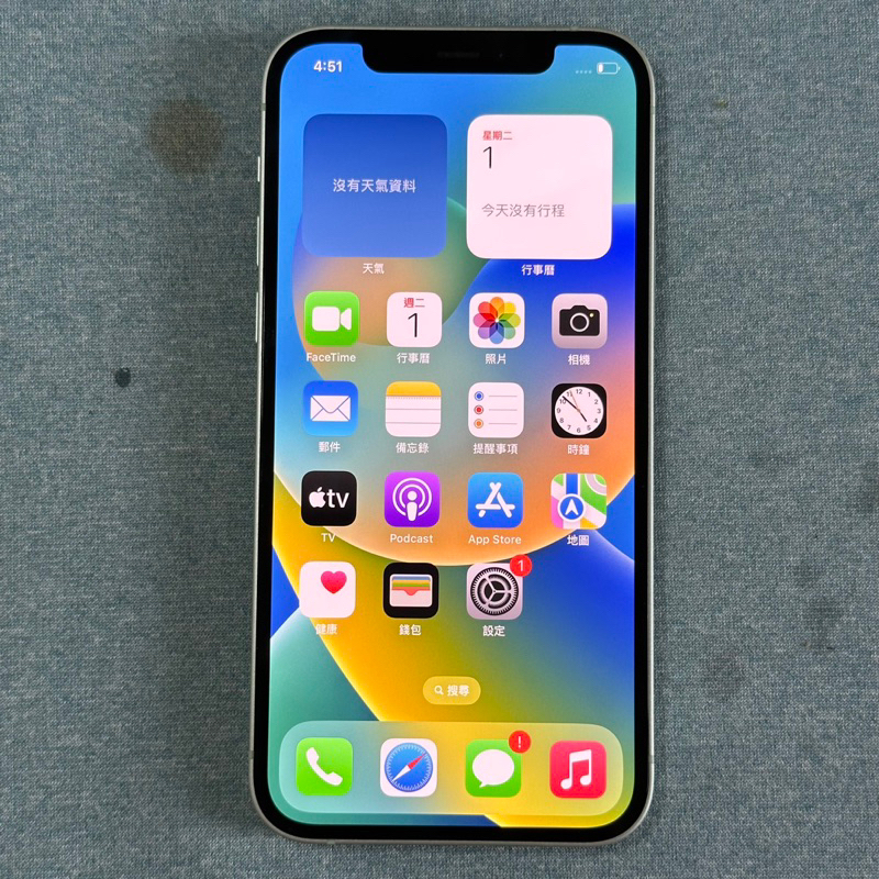 iPhone 12 128G 綠 無傷 功能正常 二手 IPhone12 i12 換過原廠電池 6.1吋 台中