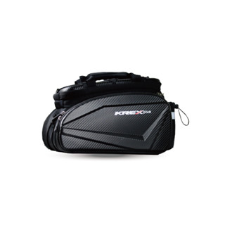 酷榮單車029075◇KREX Plus PU+EVA碳纖紋路擴充版兩翼型貨架袋