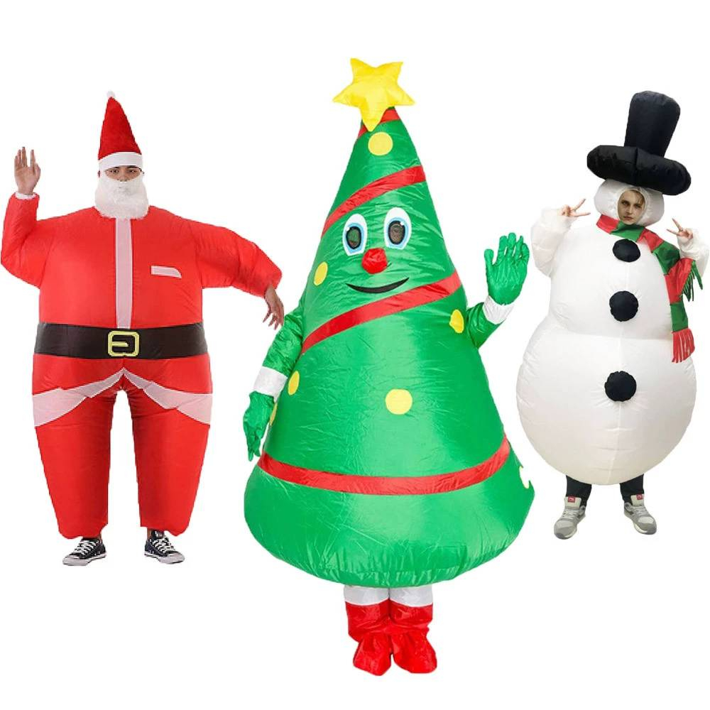 🔥當天出貨🔥聖誕老公公 雪人 聖誕樹 薑餅人 交換禮物 萬聖節 聖誕節 派對  角色扮演 活動【充氣裝12系列 聖誕系】