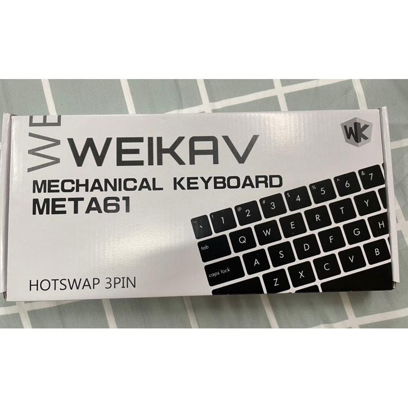 二手-生化黑/LED/有線版紅軸WEIKAV-META61機械鍵盤（有附線跟鍵帽）