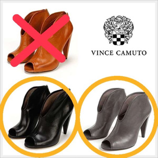 孫芸芸vince camuto"灰色"魚口裸靴~ 皮質超讚!!!現貨US9.5