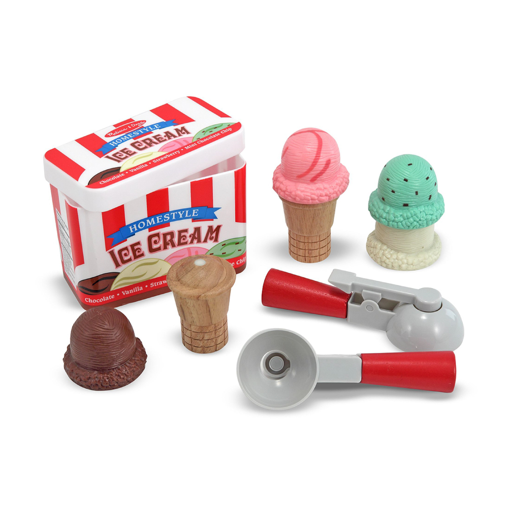 【美國瑪莉莎Melissa &amp; Doug】玩食趣 - 磁力冰淇淋甜筒玩具組