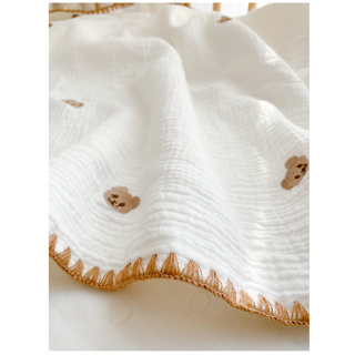 【MulA_LIKE】豆豆毯 嬰兒蓋毯 純棉紗布 新生兒安撫毛毯 兒童春夏空調蓋毯（75*100cm）