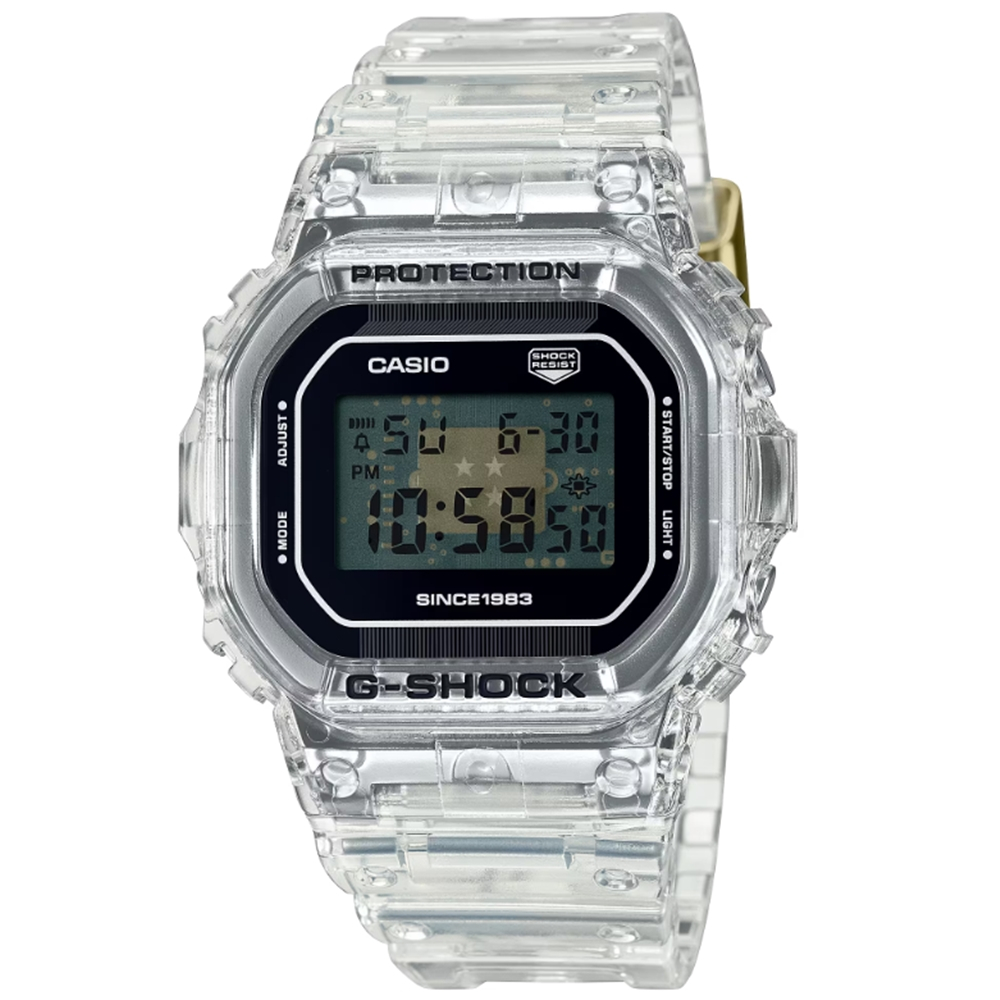 【CASIO】卡西歐 G-SHOCK 40週年限定透視錶面  經典方型 DW-5040RX-7　台灣卡西歐保固一年