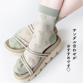 【日本直購】靴下屋 Tabio 半透明愛心 短襪 現貨在台