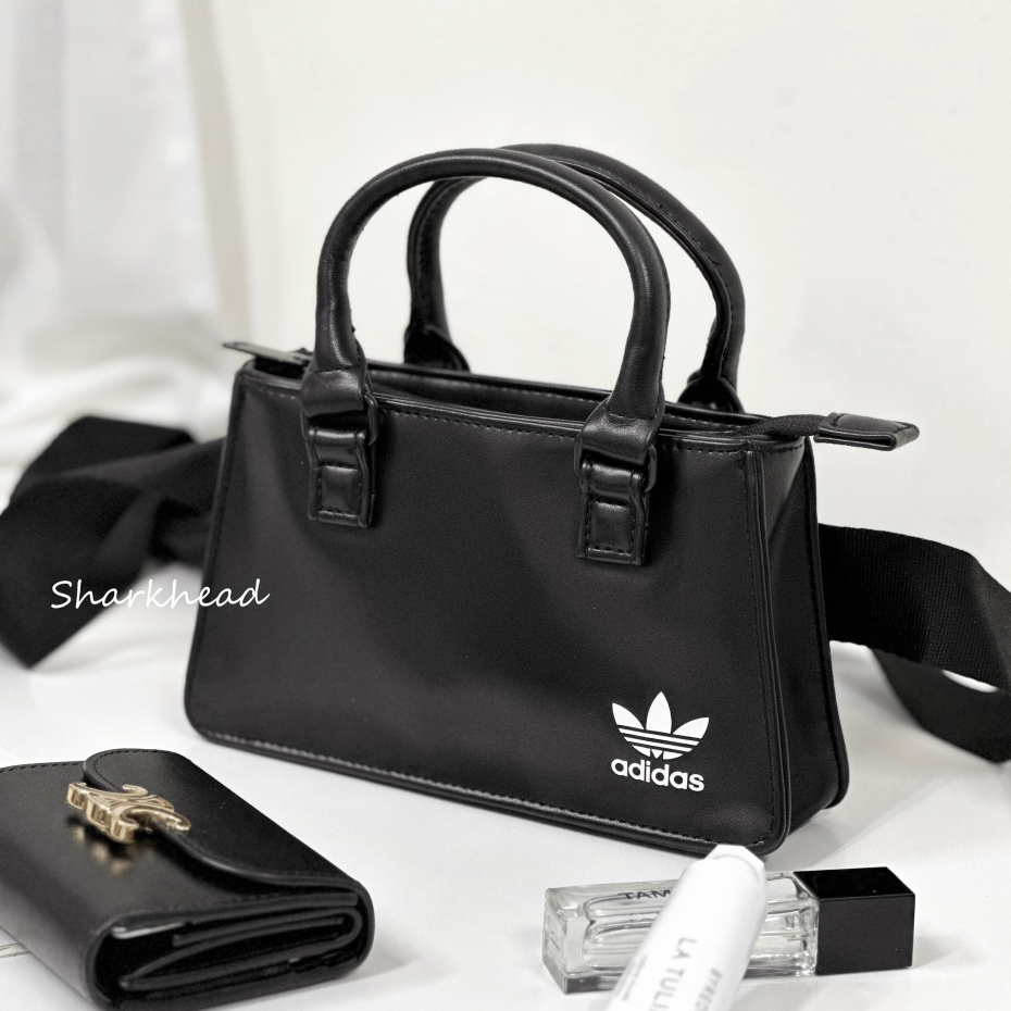 【Sharkhead】現貨 Adidas Originals Mini Waistbag 黑 皮革 手提包 IJ7481