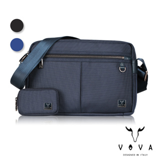 【VOVA】義大利沃汎 守護者系列大型斜背包 黑色/藍色 VA128S04BK/BL