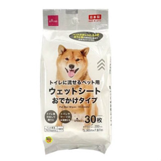 【寵物GO】特價-日本進口 寵物專用 周邊清潔濕紙巾 30枚入