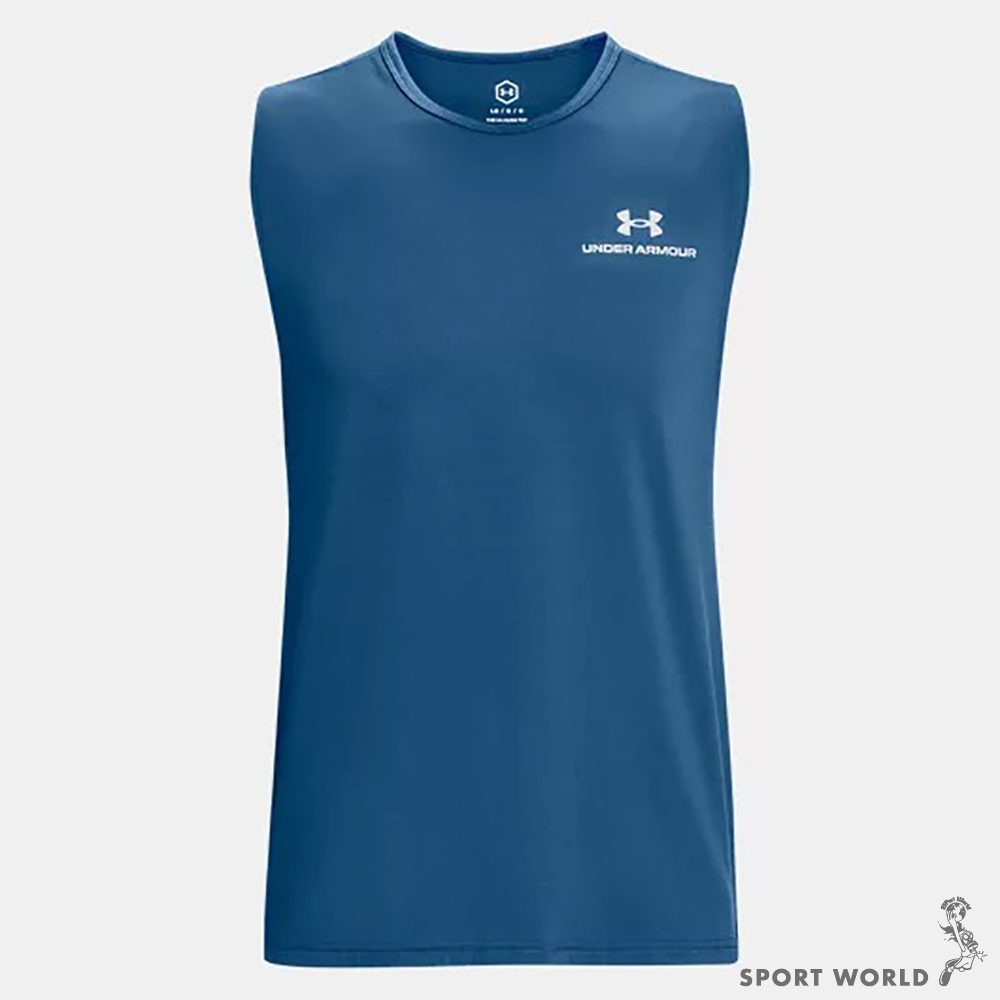 Under Armour UA 男裝 背心 排汗 反光 藍【運動世界】1366139-426