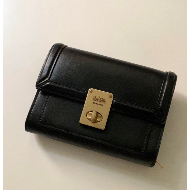 Coach Hutton wallet 黑中夾專櫃款