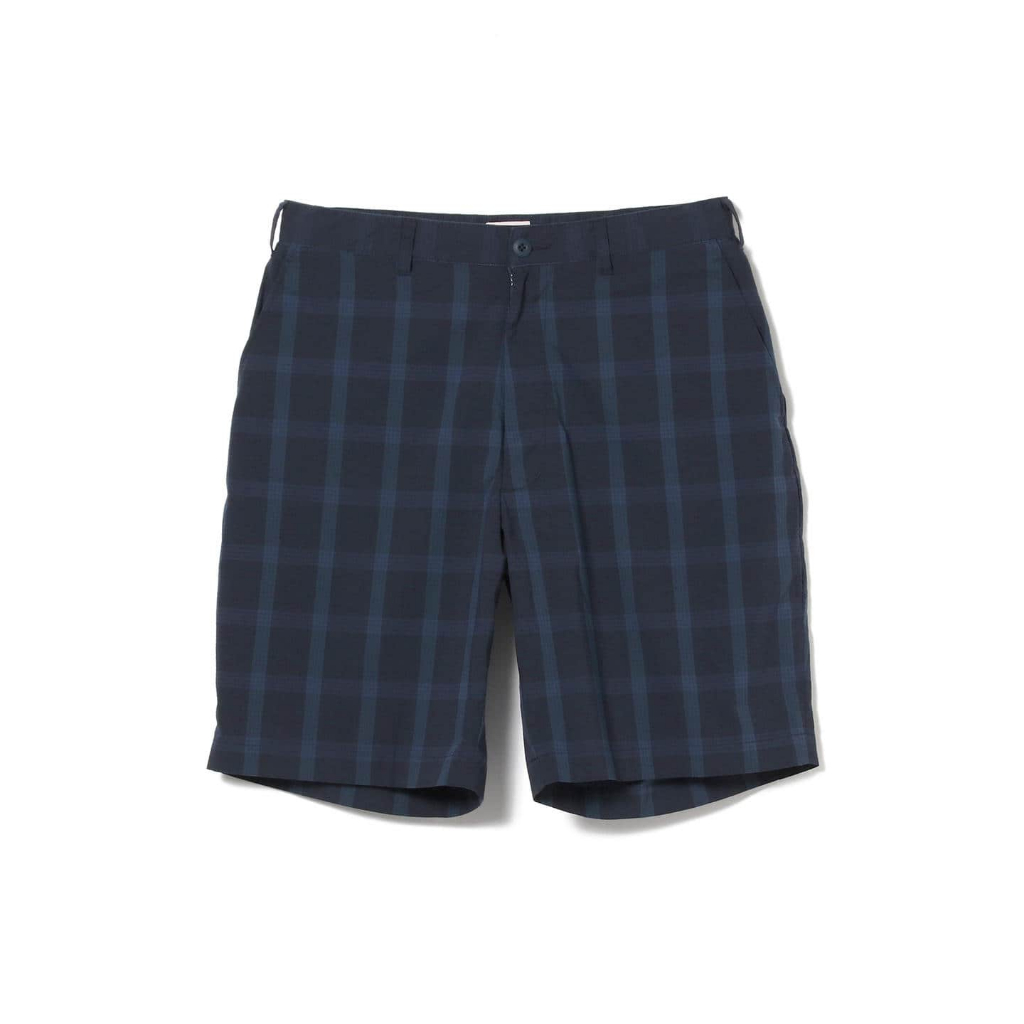 ［近全新］BEAMS JAPAN  格紋短褲 深藍 M號 紅繩 日本製