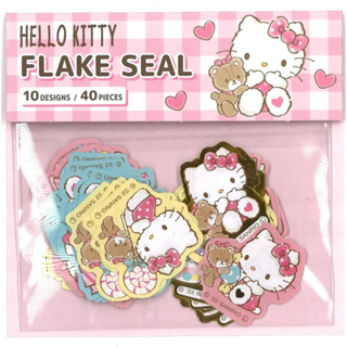 三麗鷗 Hello Kitty 貼紙包 日本正版貼紙包 金邊貼紙 造型貼紙