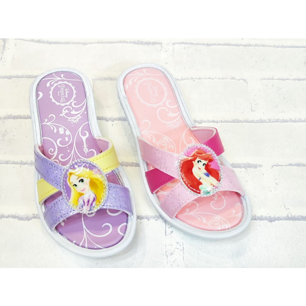 台灣製 正版迪士尼公主拖鞋桃色小美人魚愛莉兒公主米妮公主防水高跟拖鞋公主拖鞋