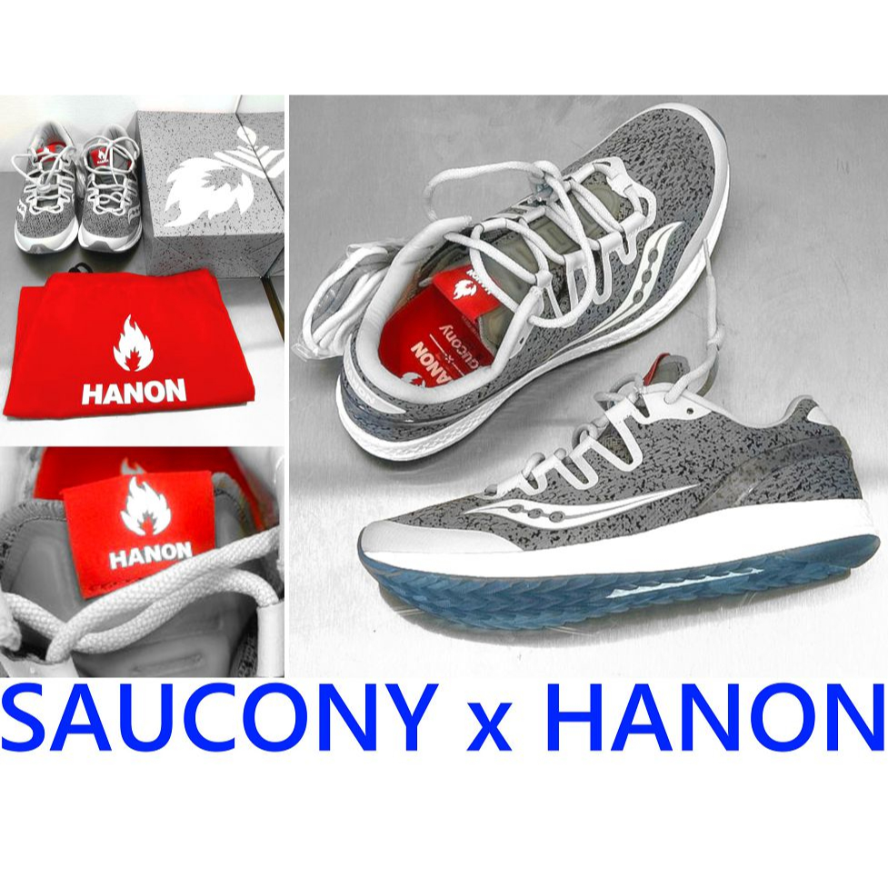 BLACK全新HANON x Saucony Freedom ISO火焰標籤Granite反光3M頂級慢跑鞋