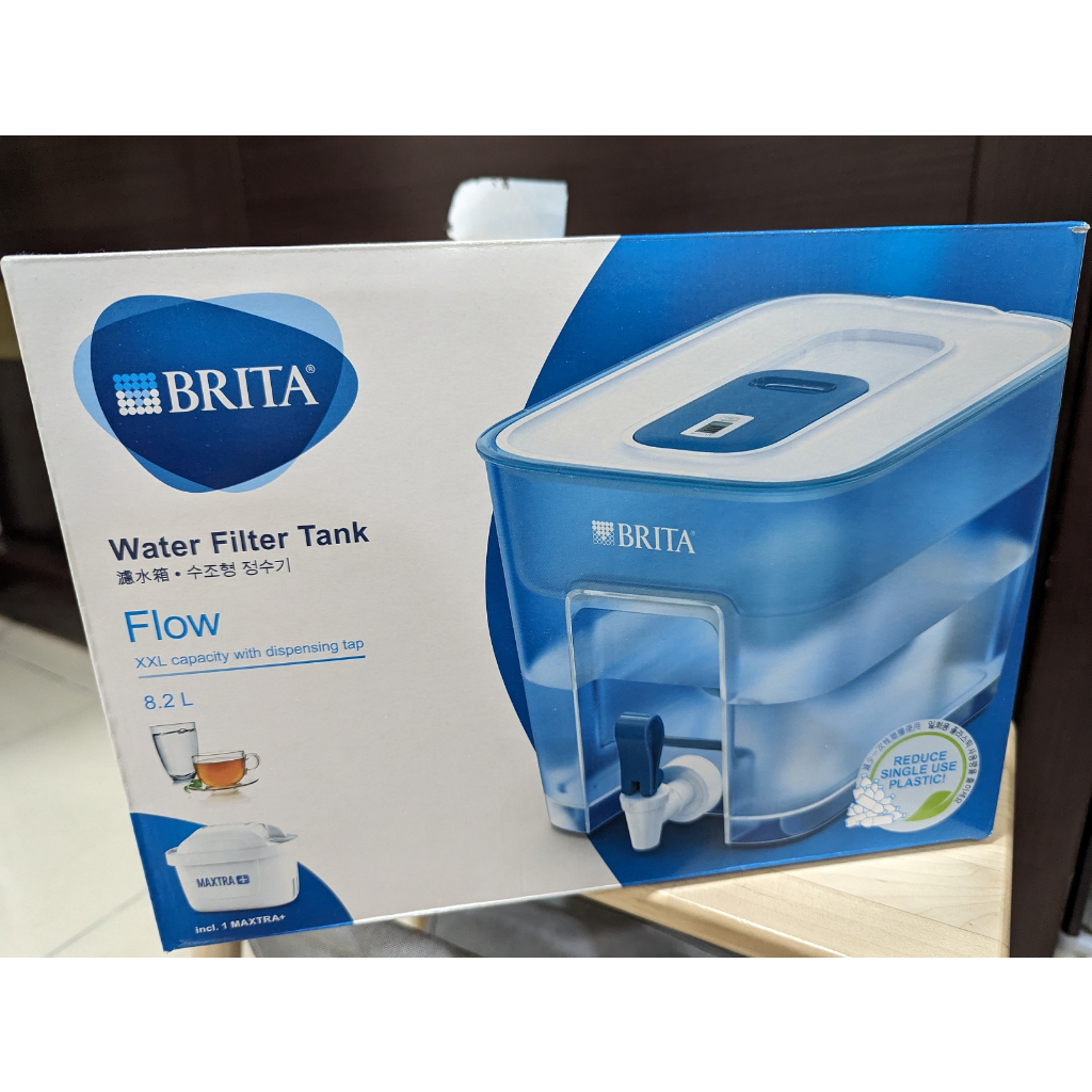 德國 BRITA FLOW 8.2 公升水箱 濾水壺 濾水箱 共含濾心3顆 家用大容量 辦公室 露營適用