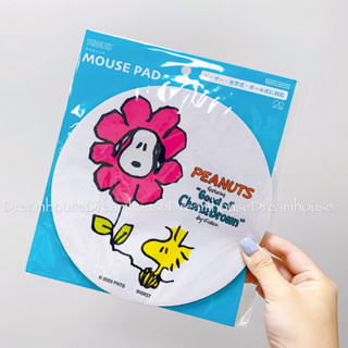 日本帶回 PEANUTS 史努比 snoopy 糊塗塔克 花朵史努比 圓形滑鼠墊 滑鼠墊 桌墊
