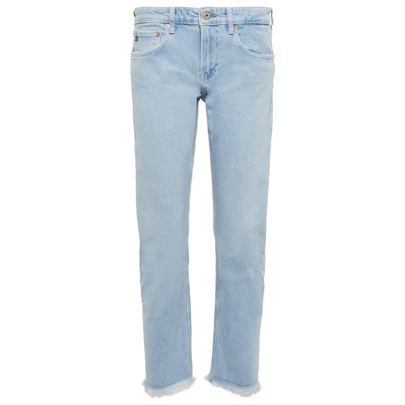[現貨] AG Jeans Girlfriend mid rise cropped jeans, Levi’s淺藍牛仔褲