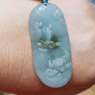 玉貴人…天然花開富貴 花開見佛 悟道翡翠玉墜項鍊，特價