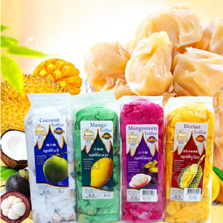 #優選--泰國進口果味軟糖  水果糖  榴蓮糖 山竹芒果椰子混合口味零食