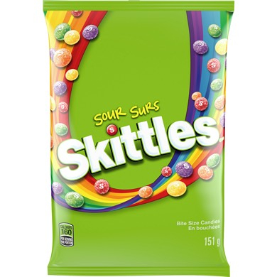 Skittles Sours 彩虹糖 酸口味 151g 有酸粉 (現貨）