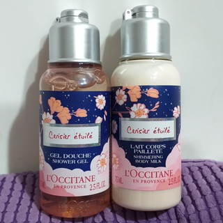 全新現貨 專櫃正品 歐舒丹 L'OCCITANE 夜櫻沐浴膠 & 夜櫻美體乳 75ML