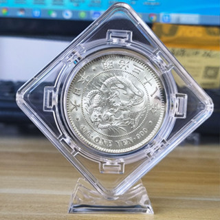 ★現貨★可旋轉 紀念幣展示架 錢母展示架 360°旋轉 錢幣盒 錢母盒 壓克力 龍銀 收藏盒 硬幣盒 展示臺