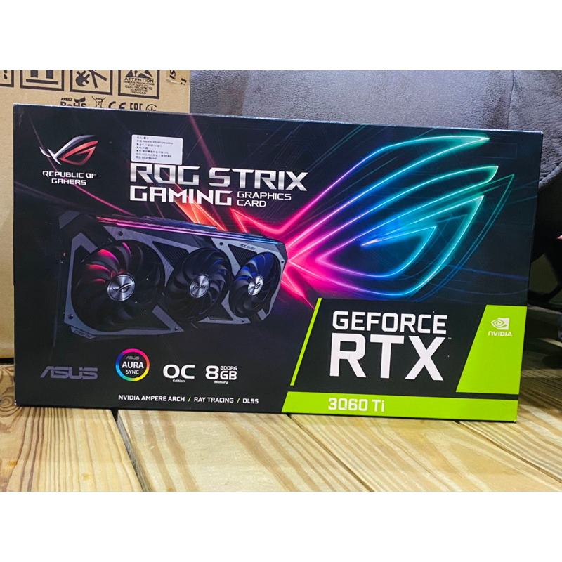 ASUS ROG STRIX GAMING OC 8GB 3060Ti💯原廠外盒，對應序號💯￼